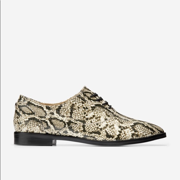 Cole Haan Snake Oxford Flats - Picture 1 of 1